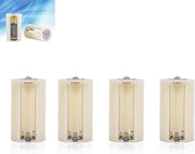 Adattatore Batteria Box 4 pezzi - Adattatore universale per 3 AA a batterie D - Bianco - Materiale ABS ecosostenibile