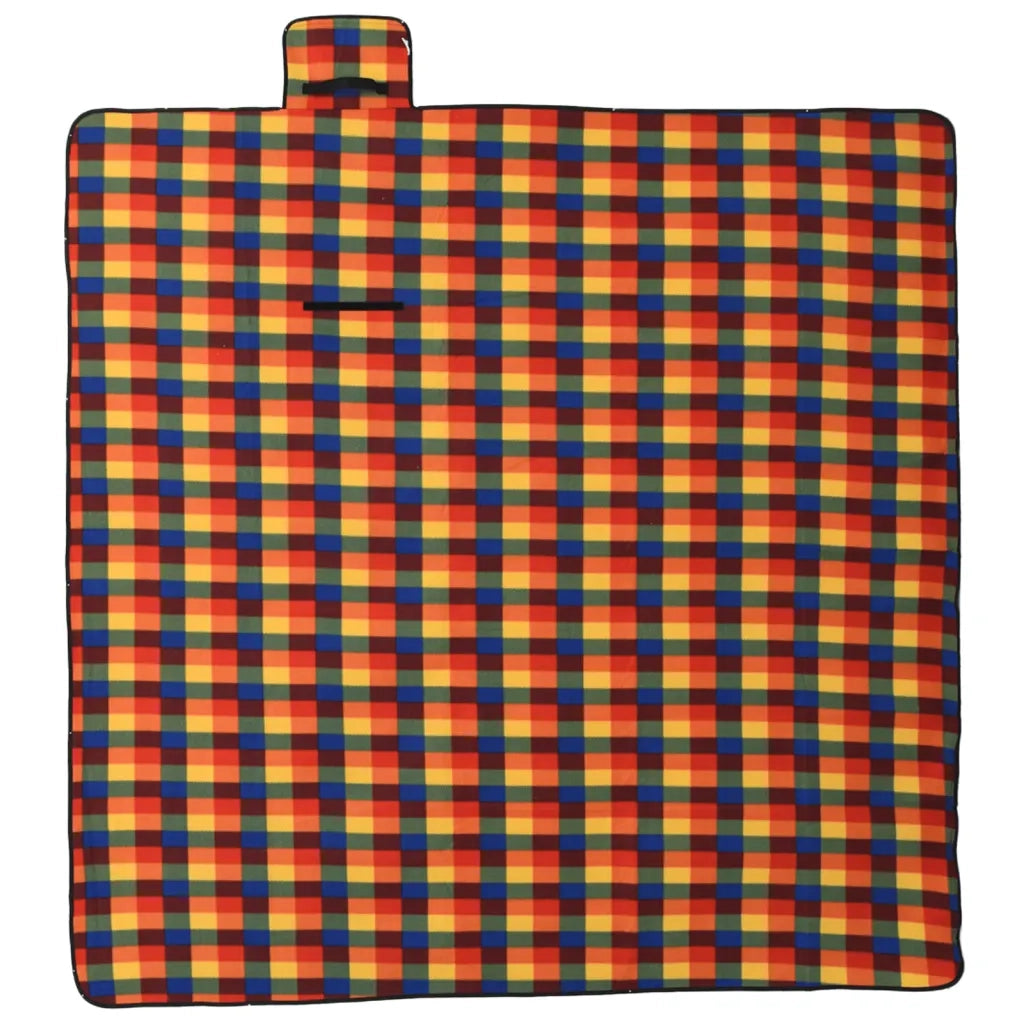 Tovaglia Picnic Pieghevole Quadri Multicolore 200x200cm Velluto CFW9079734