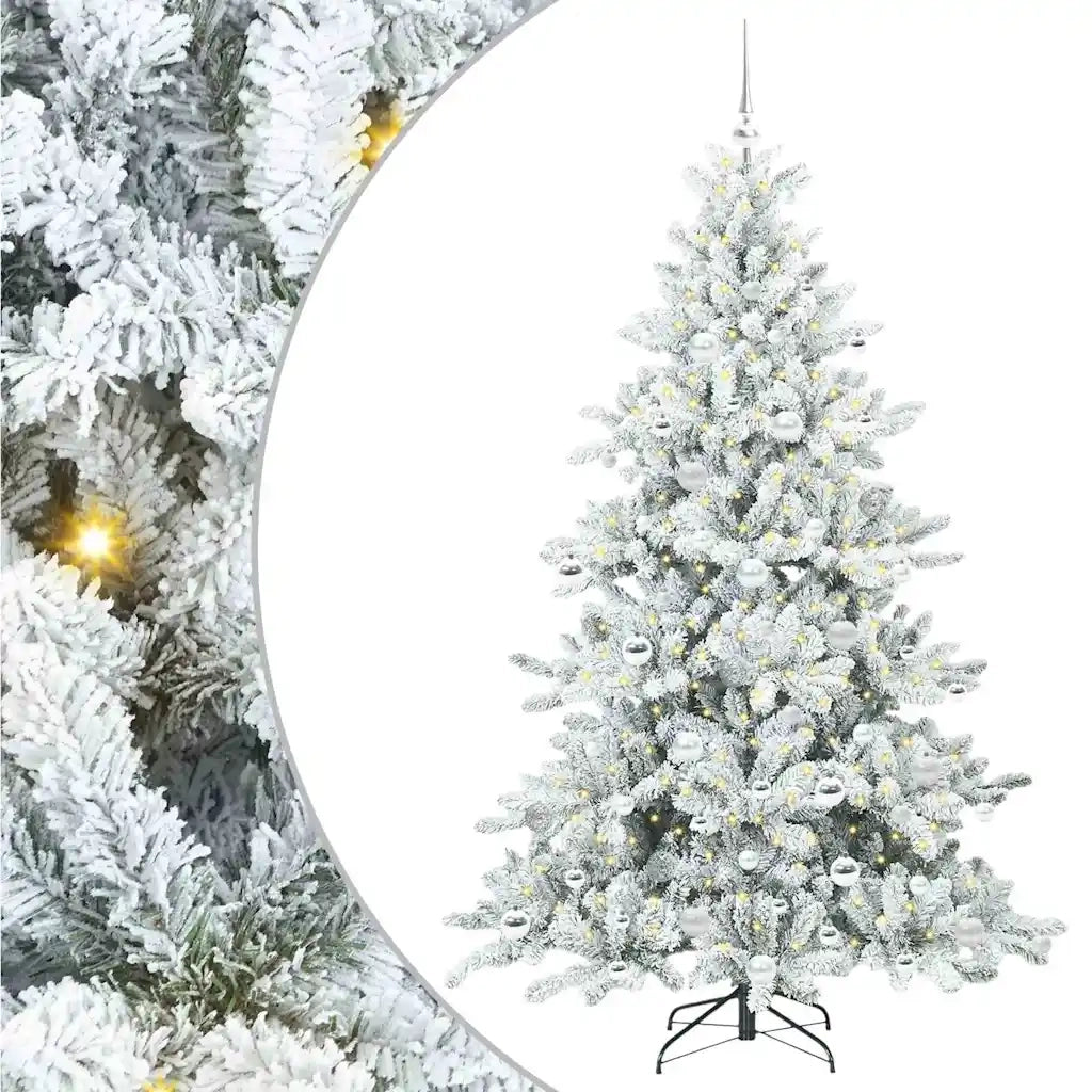 Albero di Natale Artificiale con Rami Pieghevoli Bianco 180 cm 3397723