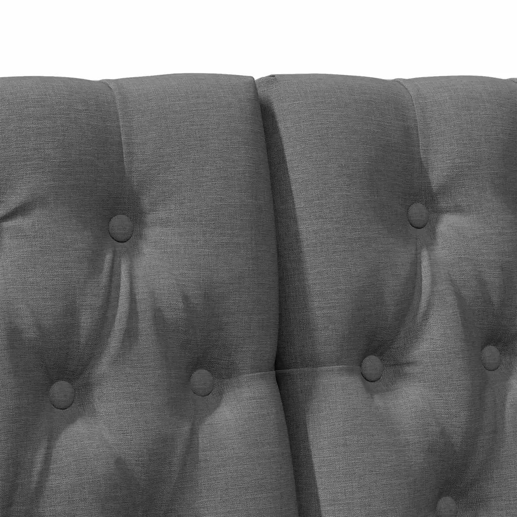 Testiera imbottita Grigio scuro 180 cm Pino massello 879325