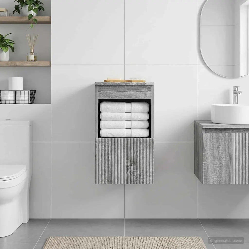 Mobile da Bagno Sonoma grigio 30 x 35 x 50 cm 890488