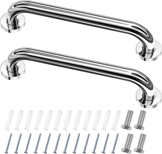 Manubri Antiscivolo per Anziani - 2 Pezzi - Acciaio Inossidabile - 30 cm