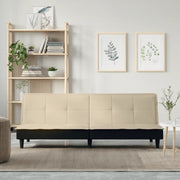 Divano Letto Crema in Tessuto 351916