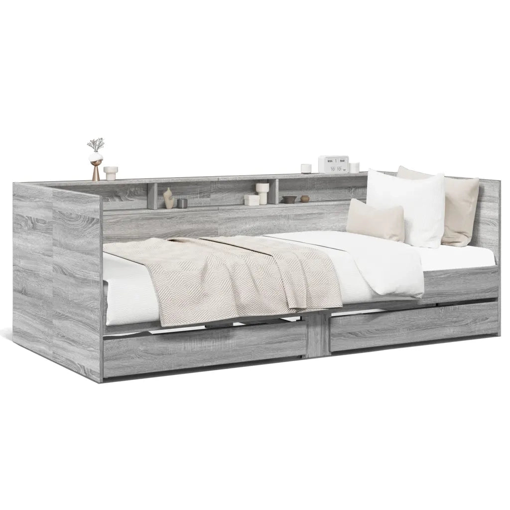 Divano Letto con Cassetti senza Materasso 75x190 cm