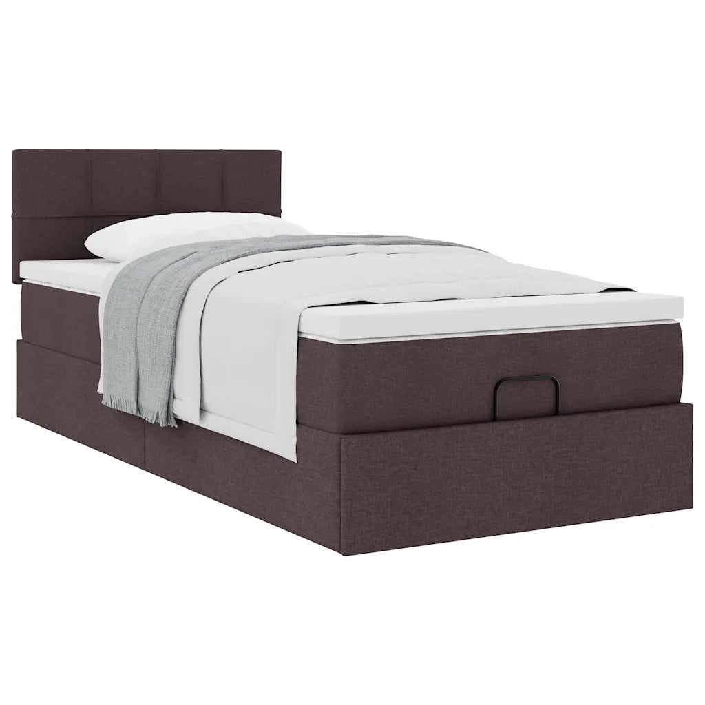 Struttura Letto Pouf con Materasso 90x190 cm in Tessuto 3311424