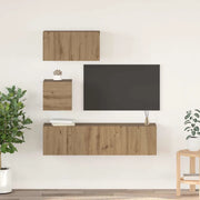 Set mobile TV 4 pcs Rovere artigianale Legno multistrato 3393149