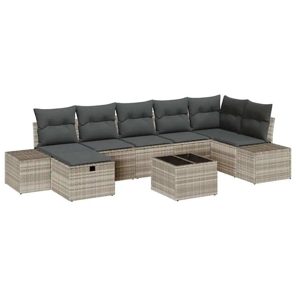 Set di divani con cuscino 8 pcs polyrattan
