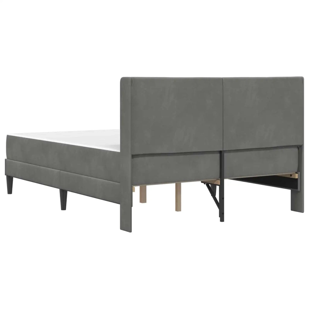 Struttura letto con materasso Grigio Scuro 160 x 200 cm Velluto 3414874
