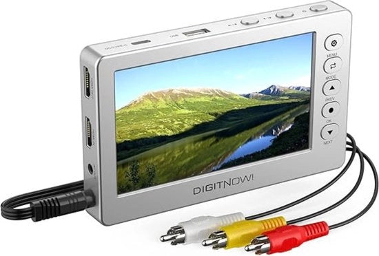 Digitalizzatore VHS - Videoregistratore - Digitalizzazione dei nastri VHS - Facile - Connettore HDMI & AV - 128GB - Grigio