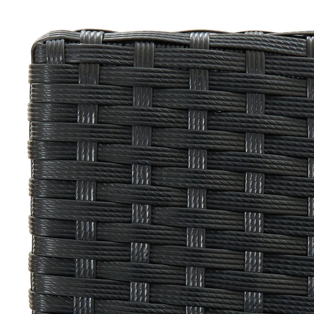 Sgabelli da Bar con Cuscini 2 pz Neri in Polyrattan cod mxl 71217
