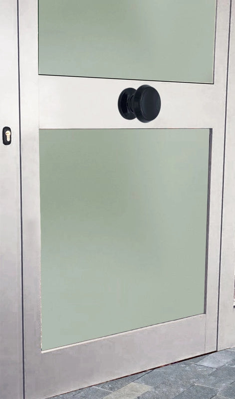 Pomolo fisso per porta SAGUATTI 866/70QB in alluminio nero lucido