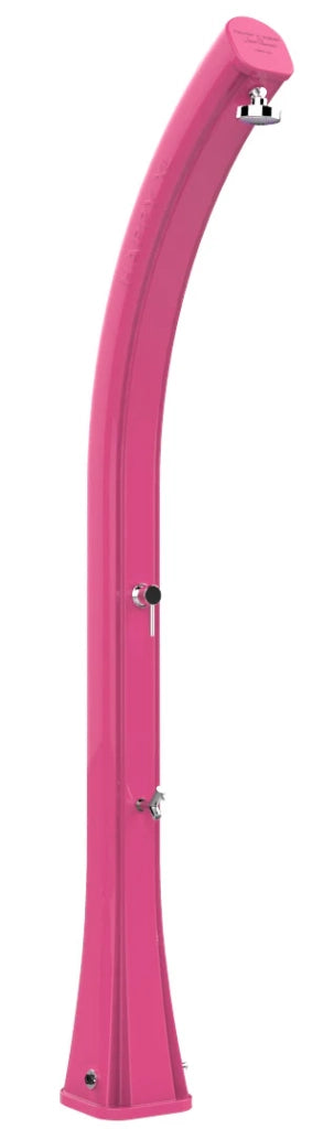 Doccia Solare da Giardino 35L Miscelatore e Lavapiedi Arkema Happy XL Fuxia