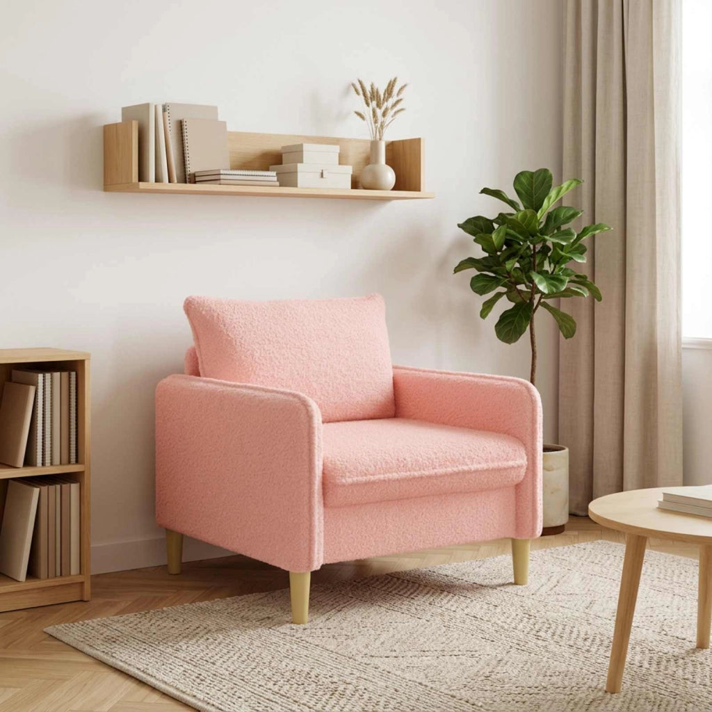 Poltrona XL Rosa Bouclé 42043551