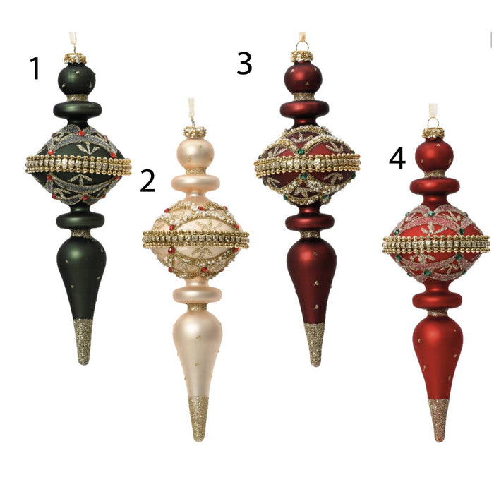 SET 2 ORAMENTI CON GLITTER H24