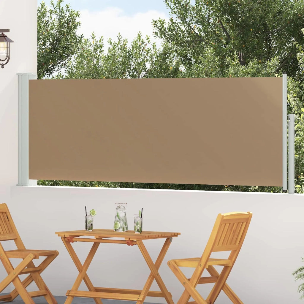 Tenda laterale retrattile Tortora 500 x 100 cm Poliestere 42035323