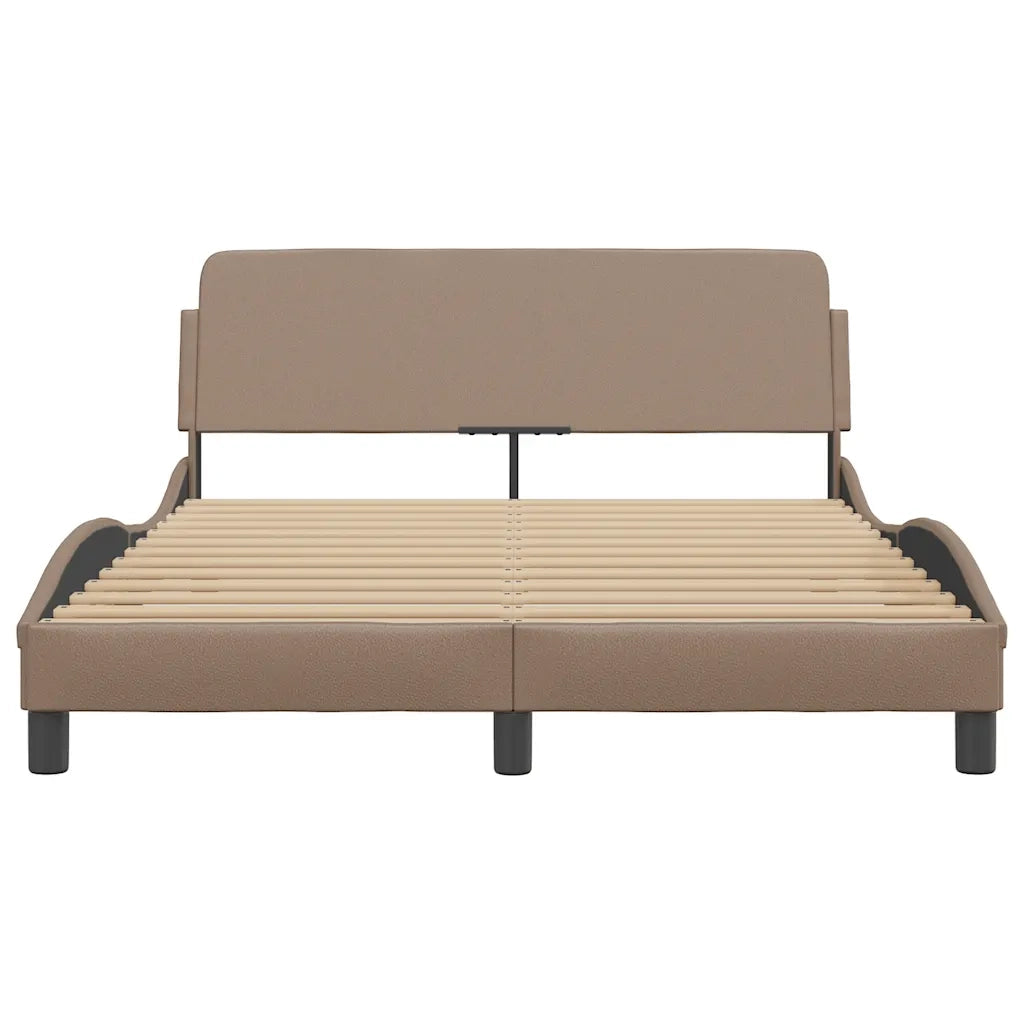 Giroletto-Struttura Letto Dover Cappuccino 120x200 cm in Similpelle