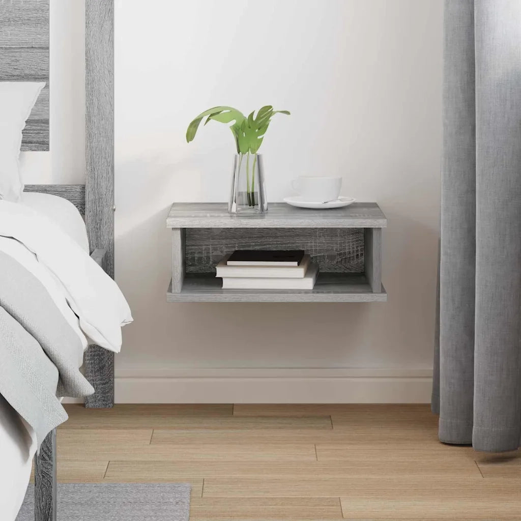 Comodino | Armadio da Notte | Mobiletto da notte Grigio Sonoma 40 x 31 x 15 cm Legno multistrato