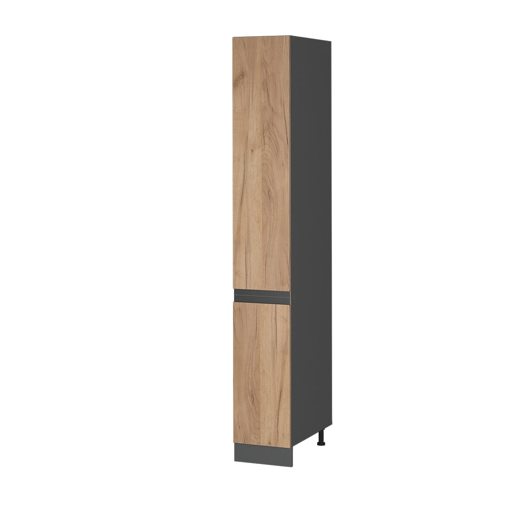 Armadio da farmacia R-Line Rovere dorato/Antracite 30 cm Forma a J Vicco