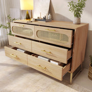 Cassettiera Sideboard 6 Cassetti ¨C MINIMAL ¨C Sonoma, Metallo, 120x40x74