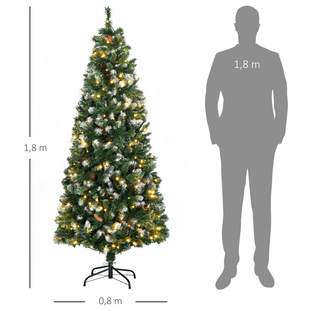 Albero di Natale Artificiale Illuminato ¨C zephmum ¨C Verde 180 cm ? 80 con 250 LED