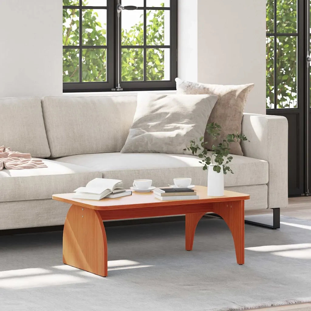 vidaXL Tavolino da salotto Cera marrone 80 x 50 x 31 cm