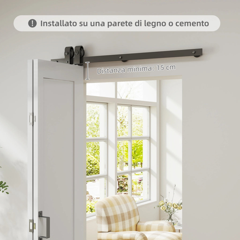 Porta Scorrevole Pieghevole ¨C Xylo ¨C Bianco Verniciabile 90x210 cm