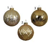 PALLA IN VETRO 3 ASS ORO D10CM