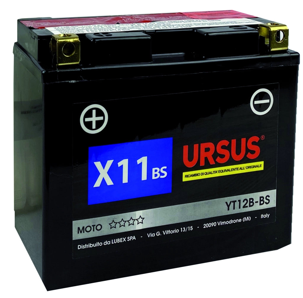 BATTERIA AVVIAMENTO MOTO URSUS  X12 BS 10 Ah mm. 150x87x130 h