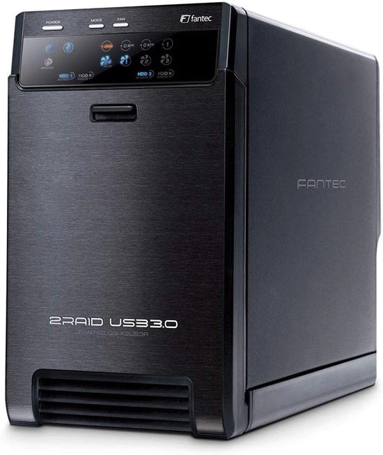 Bacchetta esterna RAID doppia per 2x dischi rigidi 3,5 pollici SATA con USB 3.0 e controllo di temperatura