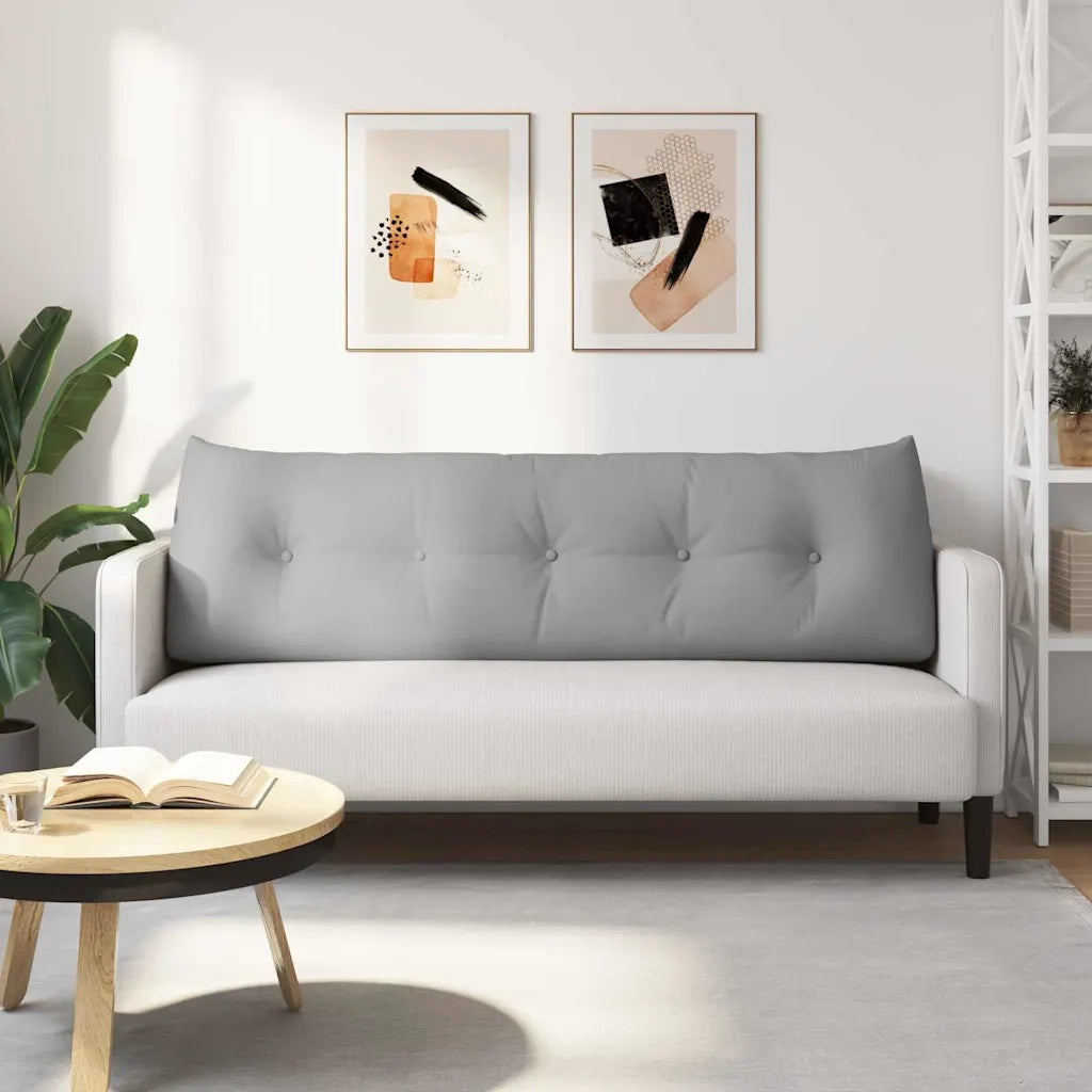 Cuscino per Schiena Grigio Nuvola 160 x 24 x 50 cm Tessuto