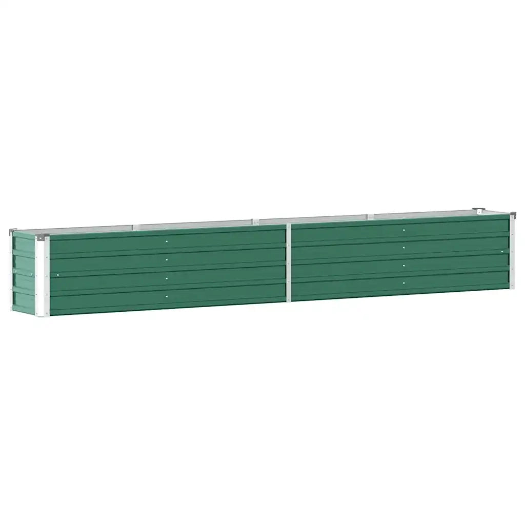 Letto Rialzato in Acciaio Zincato 320x40x45 cm Verde 47053