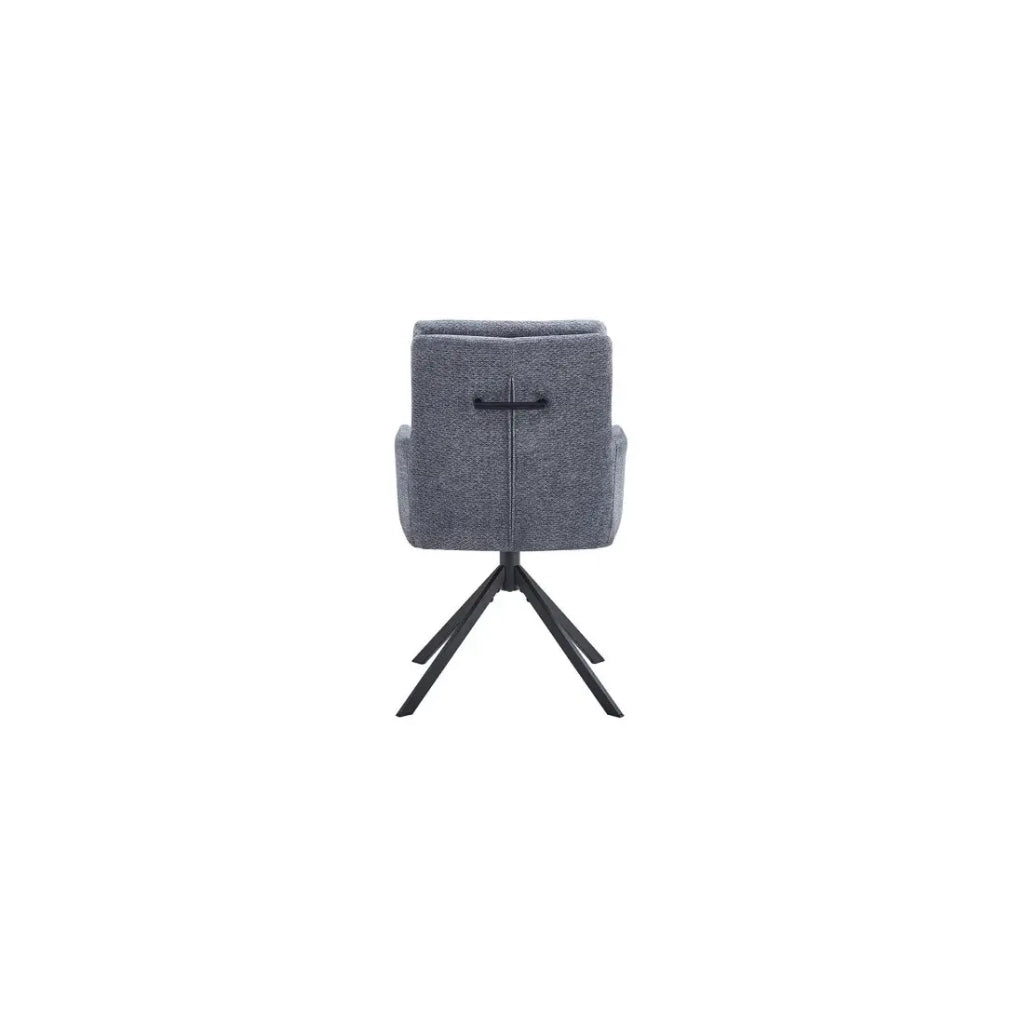Sedia girevole PLUMO – Tessuto grigio scuro – L50 x H85 x P62 cm