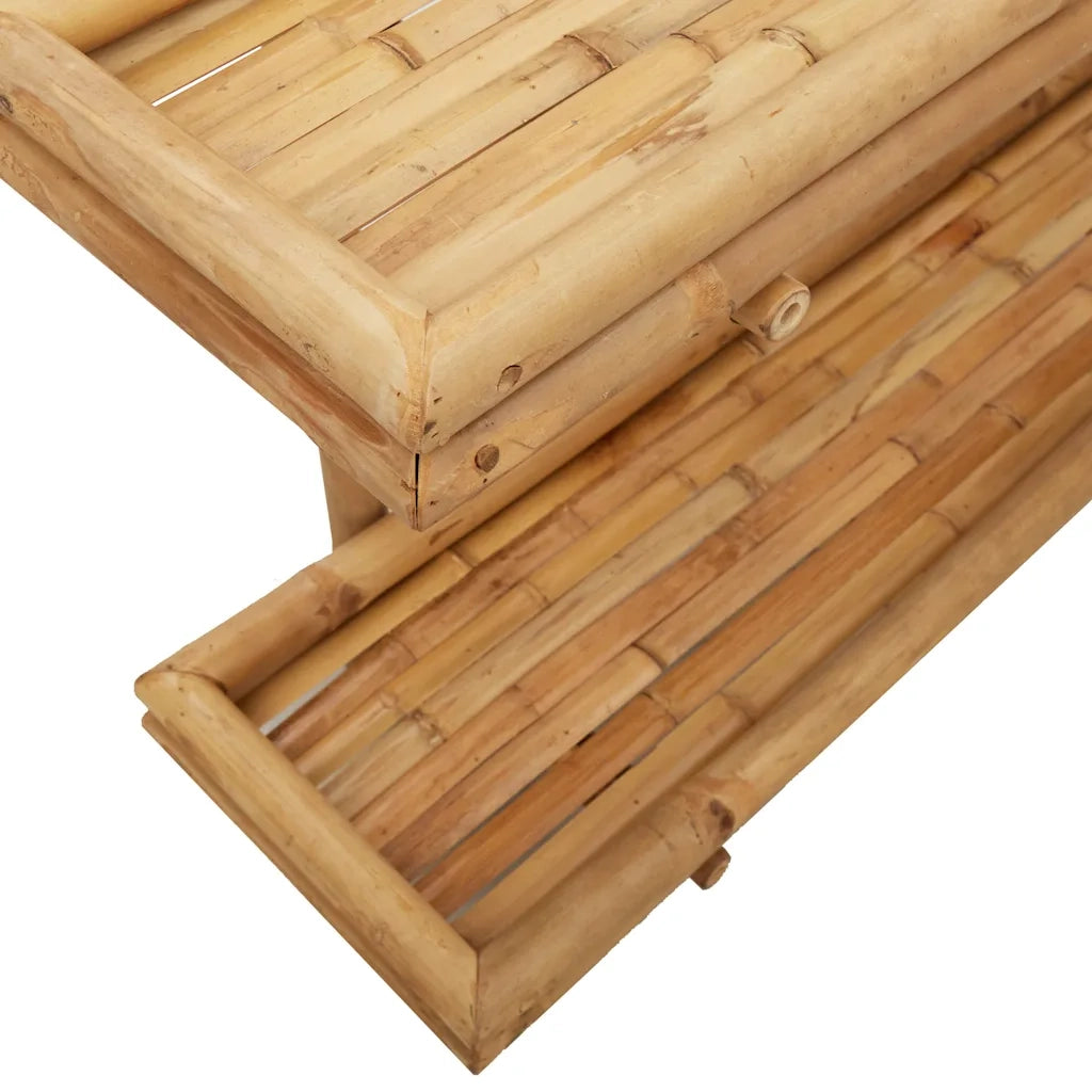 vidaXL Ripiano a Muro con lo scaffale Marrone 100 x 26 x 60 cm Bambù