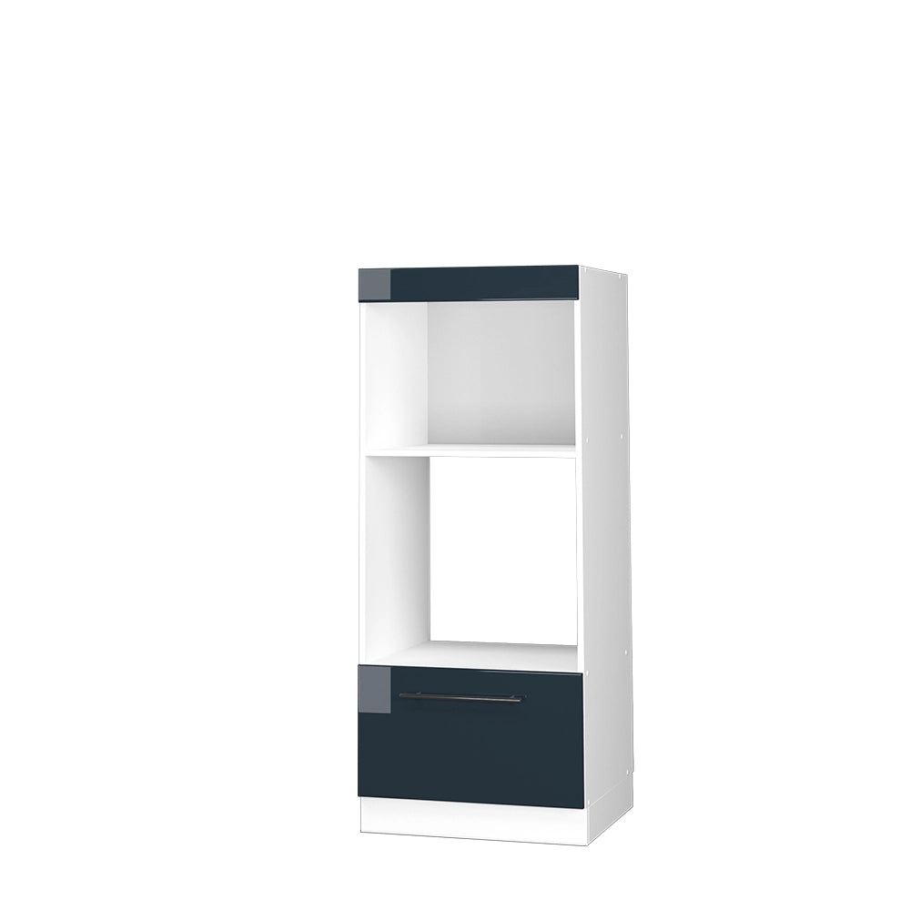 Vicco Set mobili bagno Blu scuro lucido 60 cm aperto