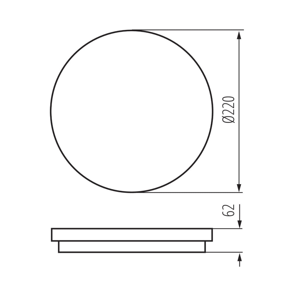 Plafoniera LED Kanlux STIVI tonda 22cm 15W 4000K IP65
