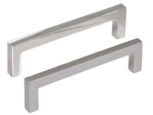 MANIGLIE PER MOBILI FISSE MOD.UN34 IN ZAMA- - interori mm.128 cromo opaco - 5 pezzi METALSTYLE