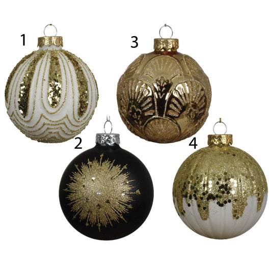 PALLA IN VETRO 4 ASS BIANCO