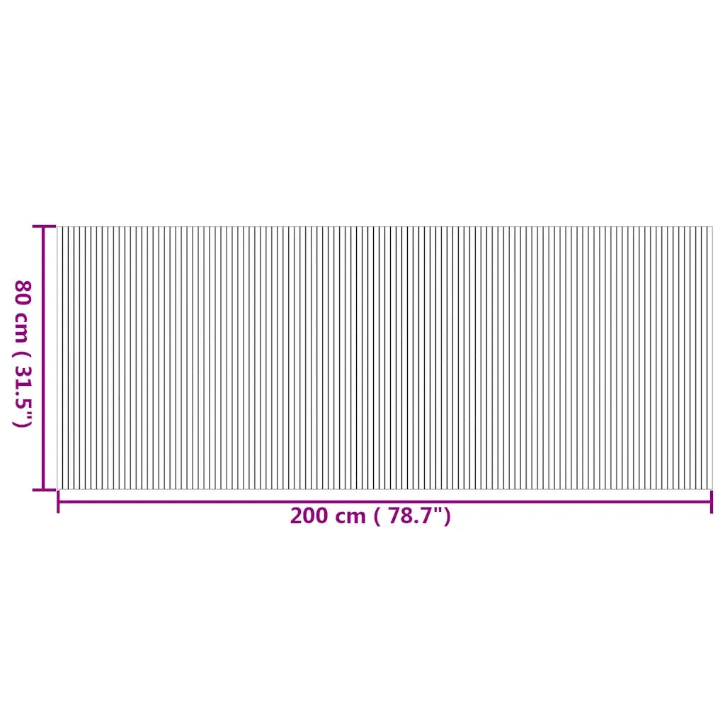 Tappeto Rettangolare Natura 80x200 cm in Bambù 376775