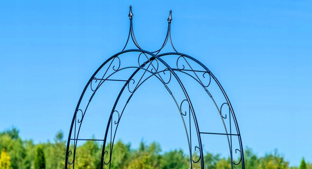 Arco da giardino in metallo KADAX per fiori, rose e piante rampicanti, supporto da 281 cm