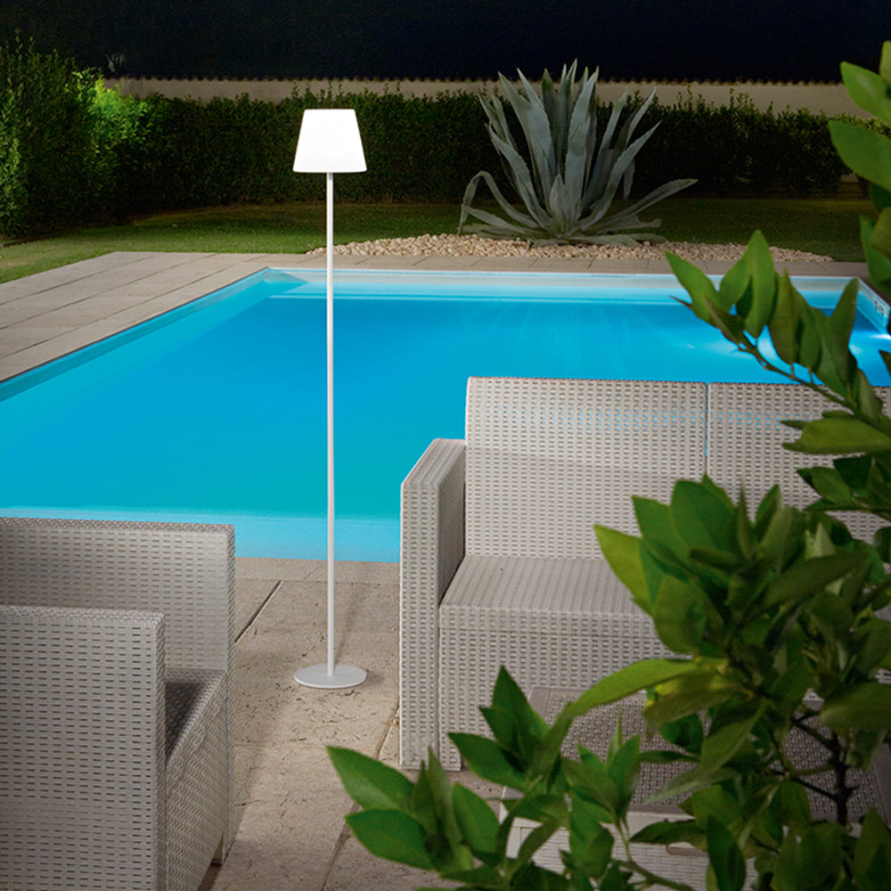 Lampade Terra Esterno Moderna Estia Alluminio Bianco Led 2,5W 3000K