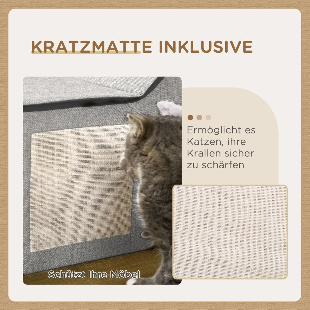 Casetta per Gatti con Zona Graffi ¨C zephmum ¨C 65x41x45.5 cm