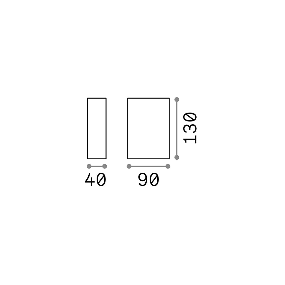 Applique Moderna Tetris-2 Alluminio Bianco 2 Luci G9