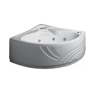 Vasca angolare 140x140 con idromassaggio e pannello serie cipro