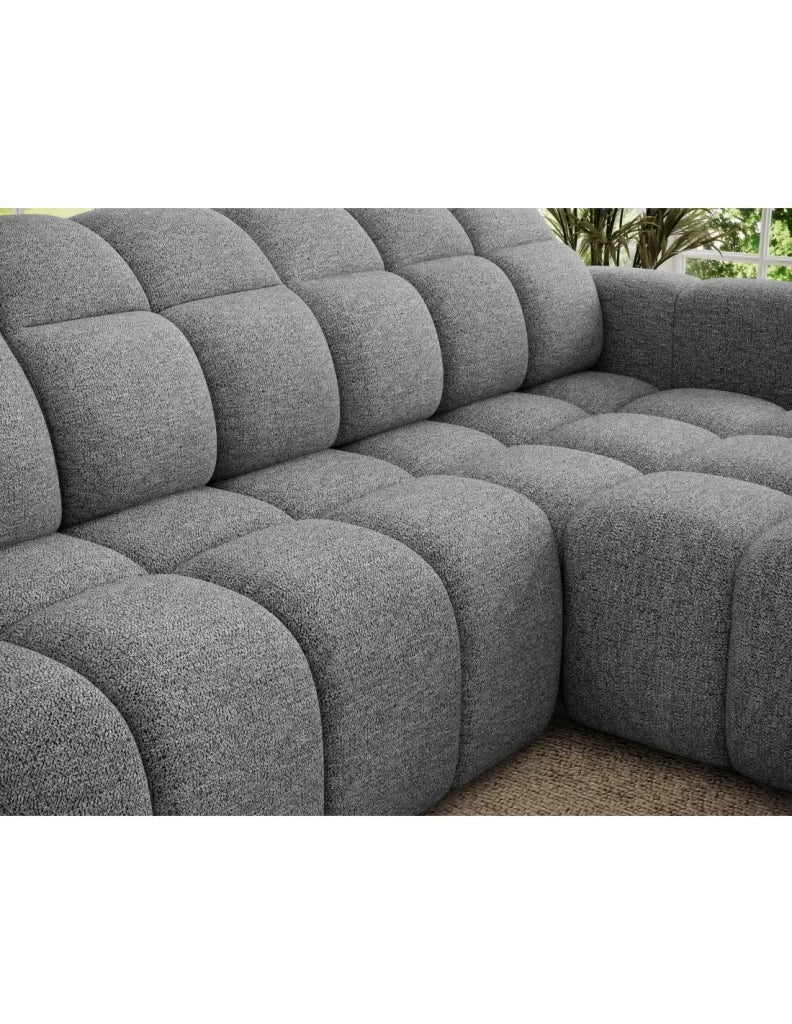 Divano ad angolo elettrico FANOTI 3 posti beige – angolo destro