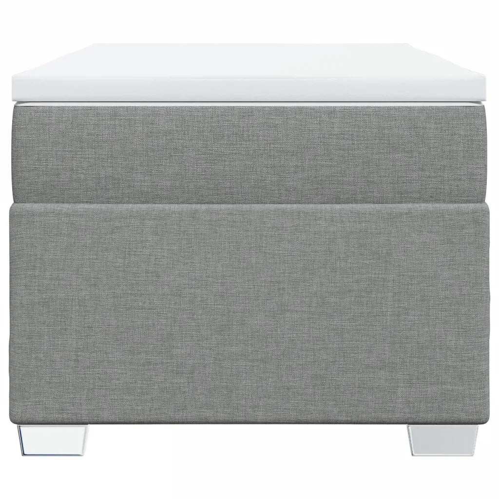 Giroletto a Molle con Materasso Grigio Chiaro100x200 cm Tessuto 3285109