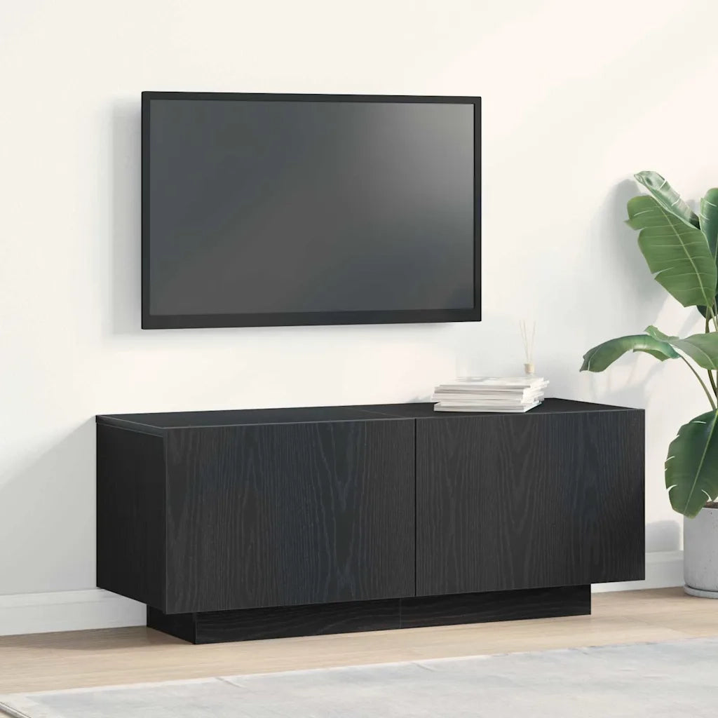 Mobile TV-Credenza per TV-Console TV Rovere Nero 100 x 35 x 40 cm Legno multistrato 256267
