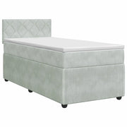 Letto box spring con materasso Grigio Chiaro 100 x 200 cm 3451625