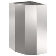 Fioriere | Cassetta per fiori | Vaso d'angolo Argento 30 x 30 x 50 cm Acciaio inossidabile