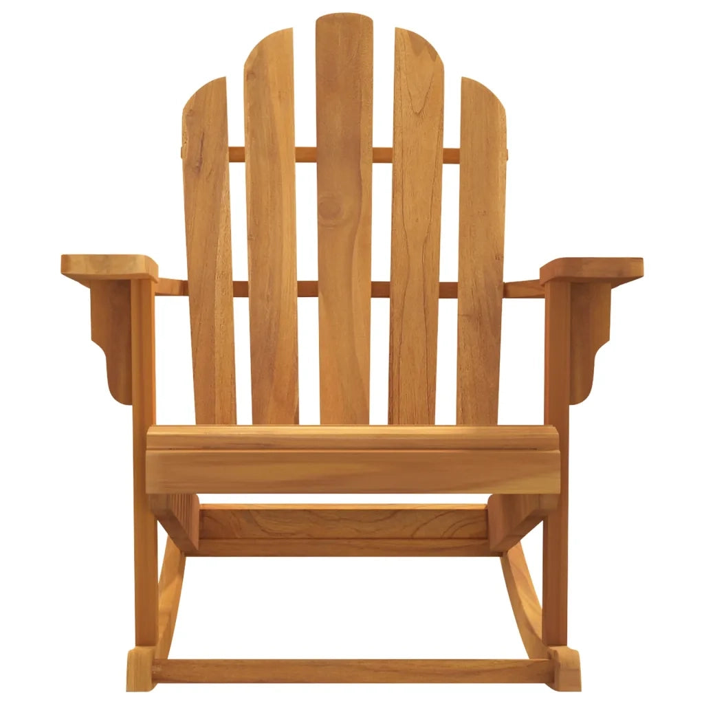 vidaXL Sedia Dondolo Adirondack da Giardino 79x100x103cm Massello Teak