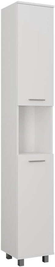 Mobile alto Ilias, Bianco, 30.2 x 190 cm con 2 porte